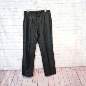 Boutique Europa  Woman's   100%Leather & Lined  Pants ‎ with tags 12 P NWT